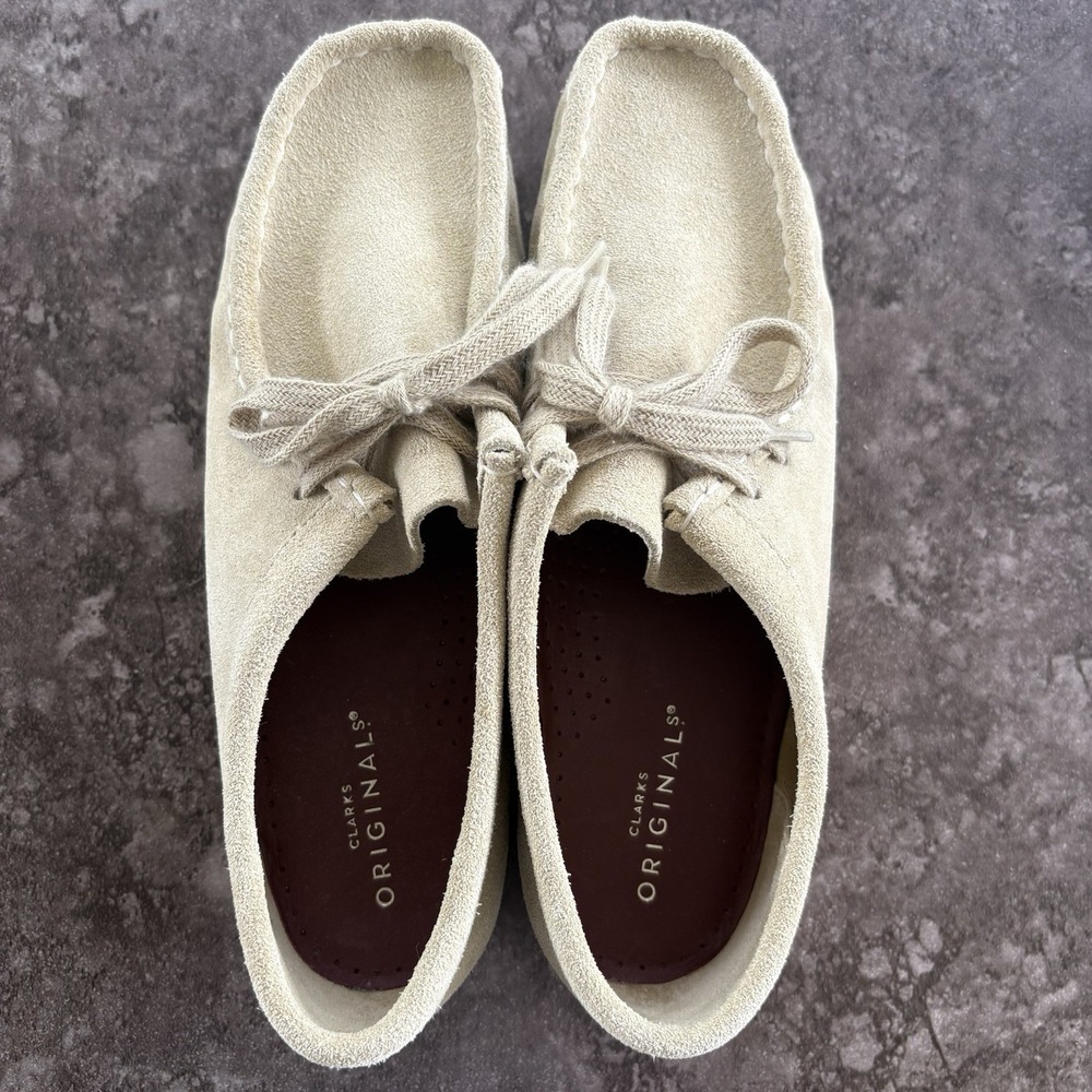 Clarks Originals Women's Wallabee Maple Suede Crepe Rubber Sole Size 9 Beige - Picture 6 of 11